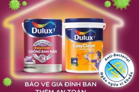 Sơn Dulux Easyclean Quảng Ngãi chống bám bẩn kháng Virus